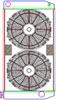 MegaCool ComboUnit Universal Fit Radiator and Fan Single Pass Crossflow Design 31" x 15.50" with Straight Outlet - image 1