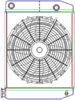 MegaCool ComboUnit Universal Fit Radiator and Fan Dual Pass Crossflow Design 22" x 15.50" with 16AN Inlet/Outlet - image 1