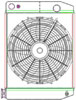 MegaCool ComboUnit Universal Fit Radiator and Fan Dual Pass Crossflow Design 22" x 15.50" for LS Swap - image 1