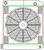 MegaCool ComboUnit Universal Fit Radiator and Fan Dual Pass Crossflow Design 22" x 19" with 16AN Inlet/Outlet - image 1