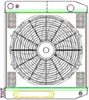 MegaCool CombuUnit Universal Fit Radiator and Fan Dual Pass Crossflow Design 22" x 19" for LS Swap with Cooler - image 1