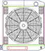 MegaCool ComboUnit Universal Fit Radiator and Fan Dual Pass Crossflow Design 22" x 19" with Transmission Cooler - image 1