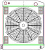 MegaCool ComboUnit Universal Fit Radiator and Fan Dual Pass Crossflow Design 22" x 19" for LS Swap - image 1