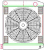 MegaCool ComboUnit Universal Fit Radiator and Fan Dual Pass Crossflow Design 22" x 19" with Straight Outlet - image 1