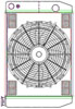 MegaCool ComboUnit Universal Fit Radiator and Fan Dual Pass Crossflow Design 24" x 15.50" for LS Swap - image 1