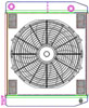 MegaCool ComboUnit Universal Fit Radiator and Fan Dual Pass Crossflow Design 24" x 19" with 16AN Inlet/Outlet - image 1