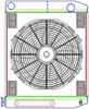 MegaCool ComboUnit Universal Fit Radiator and Fan Dual Pass Crossflow Design 24" x 19" with Transmission Cooler - image 1