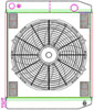 MegaCool ComboUnit Universal Fit Radiator and Fan Dual Pass Crossflow Design 24" x 19" for LS Swap - image 1