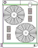 MegaCool CombuUnit Universal Fit Radiator and Fan Dual Pass Crossflow Design 26" x 19" with 16AN Inlet - image 1