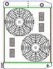 MegaCool ComboUnit Universal Fit Radiator and Fan Dual Pass Crossflow Design 26" x 19" with 16AN Inlet/Outlet - image 1