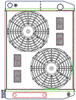MegaCool CombuUnit Universal Fit Radiator and Fan Dual Pass Crossflow Design 26" x 19" for LS Swap - image 1