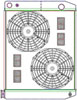 MegaCool ComboUnit Universal Fit Radiator and Fan Dual Pass Crossflow Design 26" x 19" for LS Swap - image 1
