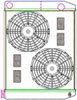 MegaCool ComboUnit Universal Fit Radiator and Fan Dual Pass Crossflow Design 26" x 19" with Straight Outlet - image 1