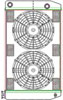 MegaCool ComboUnit Universal Fit Radiator and Fan Dual Pass Crossflow Design 27.50" x 15.50" with 16AN Inlet/Outlet - image 1