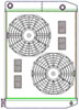 MegaCool ComboUnit Universal Fit Radiator and Fan Dual Pass Crossflow Design 27.50" x 19" with 16AN Inlet/Outlet - image 1