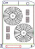 MegaCool CombuUnit Universal Fit Radiator and Fan Dual Pass Crossflow Design 27.50" x 19" for LS Swap with Cooler - image 1