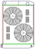 MegaCool ComboUnit Universal Fit Radiator and Fan Dual Pass Crossflow Design 27.50" x 19" with Straight Outlet - image 1