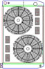 MegaCool CombuUnit Universal Fit Radiator and Fan Dual Pass Crossflow Design 31" x 19" for LS Swap - image 1
