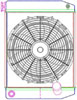 MegaCool ComboUnit Universal Fit Radiator and Fan Dual Pass Crossflow Design 22" x 15.50" with 16AN Inlet - image 1