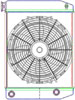 MegaCool ComboUnit Universal Fit Radiator and Fan Dual Pass Crossflow Design 22" x 15.50" with 16AN Inlet/Outlet - image 1