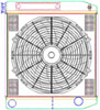 MegaCool ComboUnit Universal Fit Radiator and Fan Dual Pass Crossflow Design 22" x 19" with Transmission Cooler - image 1