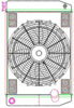 MegaCool ComboUnit Universal Fit Radiator and Fan Dual Pass Crossflow Design 24" x 15.50" with 16AN Inlet - image 1