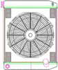 MegaCool ComboUnit Universal Fit Radiator and Fan Dual Pass Crossflow Design 24" x 19" with 16AN Inlet - image 1