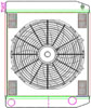 MegaCool ComboUnit Universal Fit Radiator and Fan Dual Pass Crossflow Design 24" x 19" with Straight Outlet - image 1