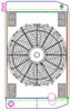 MegaCool ComboUnit Universal Fit Radiator and Fan Dual Pass Crossflow Design 26" x 15.50" with 16AN Inlet - image 1