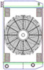 MegaCool ComboUnit Universal Fit Radiator and Fan Dual Pass Crossflow Design 26" x 15.50" with 16AN Inlet/Outlet - image 1