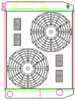 MegaCool ComboUnit Universal Fit Radiator and Fan Dual Pass Crossflow Design 26" x 19" with Transmission Cooler - image 1