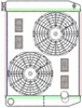 MegaCool ComboUnit Universal Fit Radiator and Fan Dual Pass Crossflow Design 26" x 19" with No Options - image 1