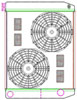 MegaCool ComboUnit Universal Fit Radiator and Fan Dual Pass Crossflow Design 26" x 19" with Straight Outlet - image 1