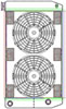 MegaCool ComboUnit Universal Fit Radiator and Fan Dual Pass Crossflow Design 27.50" x 15.50" with 16AN Inlet/Outlet - image 1