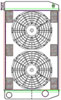 MegaCool ComboUnit Universal Fit Radiator and Fan Dual Pass Crossflow Design 27.50" x 15.50" with Straight Outlet - image 1