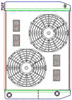 MegaCool ComboUnit Universal Fit Radiator and Fan Dual Pass Crossflow Design 27.50" x 19" with 16AN Inlet/Outlet - image 1
