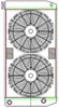 MegaCool ComboUnit Universal Fit Radiator and Fan Dual Pass Crossflow Design 31" x 15.50" with 16AN Inlet/Outlet - image 1