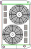 MegaCool ComboUnit Universal Fit Radiator and Fan Dual Pass Crossflow Design 31" x 19" with 16AN Inlet/Outlet - image 1