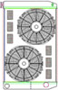 MegaCool ComboUnit Universal Fit Radiator and Fan Dual Pass Crossflow Design 31" x 19" with Straight Outlet - image 1