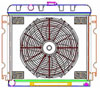ExactFit Radiator ComboUnit for 1967-1969 Chrysler A Body Barracuda, Dart, Scamp, & Valiant with Small Block - image 1