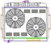 ExactFit Radiator ComboUnit for 1967-1974 AMX/Ambasador/Gremlin/Hornet/Javelin with Engine Side Mounting Brackets - image 1