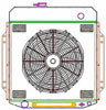 ExactFit Radiator ComboUnit for 1953-1956 Ford Truck with Late Ford Small Block or Big Block - image 1