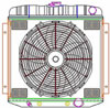 ExactFit Radiator ComboUnit for 1967-1969 Fairlane, Falcon, Torino, Galaxie, & LTD with Early Small Block - image 1