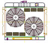 ExactFit Radiator ComboUnit for 1970-1972 Chrysler A Body Dart, Demon, Duster, Scamp, & Valiant with L6 - image 1