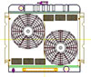 ExactFit Radiator ComboUnit for 1970-1972 Chrysler A Body Dart, Demon, Duster, Scamp, & Valiant with Small Block - image 1
