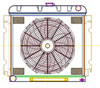ExactFit Radiator ComboUnit for 1967-1969 Chrysler A Body Barracuda, Dart, Scamp, & Valiant with Big Block - image 1