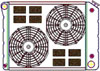 ExactFit Radiator ComboUnit for 1968-1972 A Body & X Body for Small V8 & L6 with Transmission Cooler - image 1