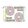 ExactFit Radiator ComboUnit for 1968 Galaxie, Thunderbird, Monterey, & LTD with Late Small Block & Big Block - image 1
