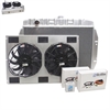 PerformanceFit Radiator ComboUnit for 1973-1986 Jeep CJ Chevy V8 Swap with Transmission Cooler - image 1
