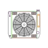 ClassicCool ComboUnit Universal Fit Radiator and Fan Single Pass Crossflow Design 22" x 19" for HEMI Swap with Cooler - image 1